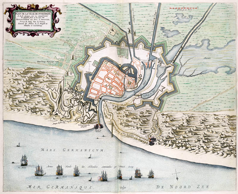 Duinkerken 1649 Blaeu